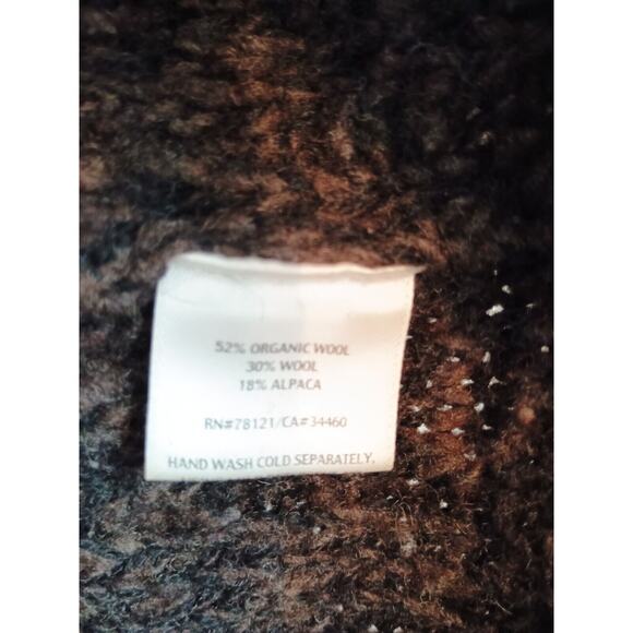 Eileen Fisher Cardigan Womens PS Brown Loom Knit Oversized Cozy Open Sweater - Picture 7 of 8